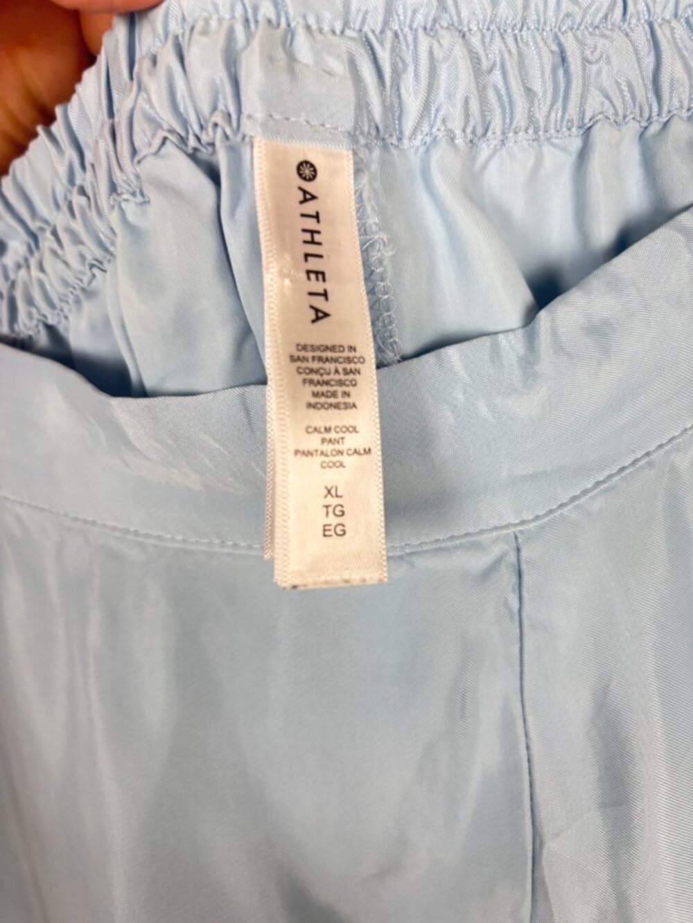 ✨3/$30 Athleta Womens XL Wide Leg Calm Cool Pants Light Blue - Picture 2 of 5